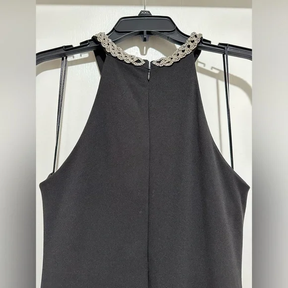 NIGHTWAY Elegant Evening Gown W/Rhinestone Halter Neckline - Picture 7 of 7